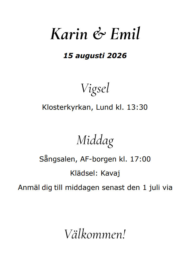 Inbjudan